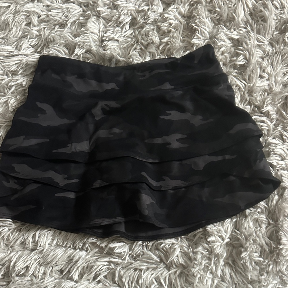 Athleta Black Camouflage Mini Skirt